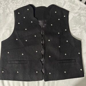 Black Beaded Vest